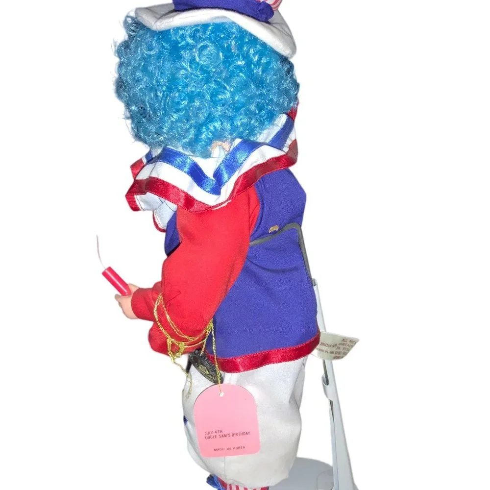 July Calendar Clown  Doll- Brinn's 1986 Uncle Sam's Birthday - Picture 6 of 10